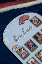 Arch Baby Photo Board Ice Blue,Maroon,Beige